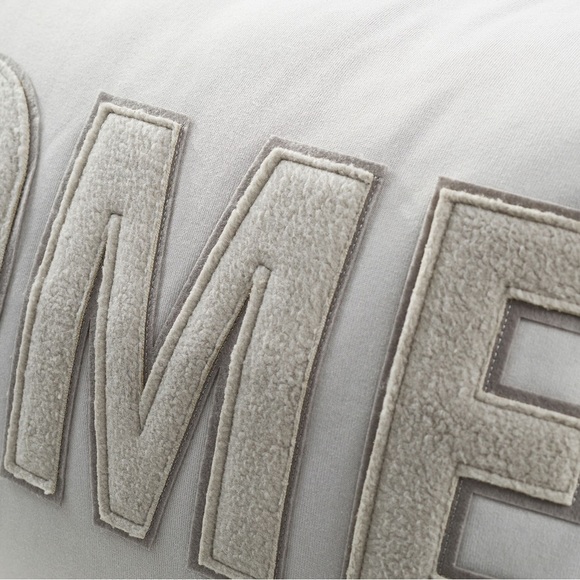 Pottery Barn Cuddly and Cozy Sweatshirt Style Home Applique Pillow Cover - Picture 3 of 16